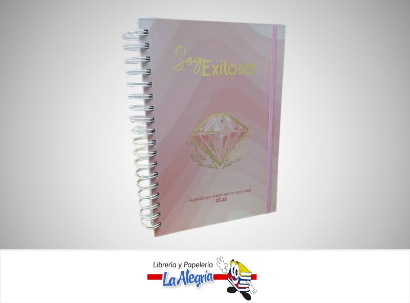AGENDA 25-26 SOY EXITOSA ESPIRAL CON STICKERS ESPIRAL 17X24.5CM MARCA DARLING