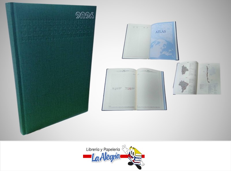 AGENDA 2026 DIARIA APRICA VERDE D23 MARCA ARTESCO