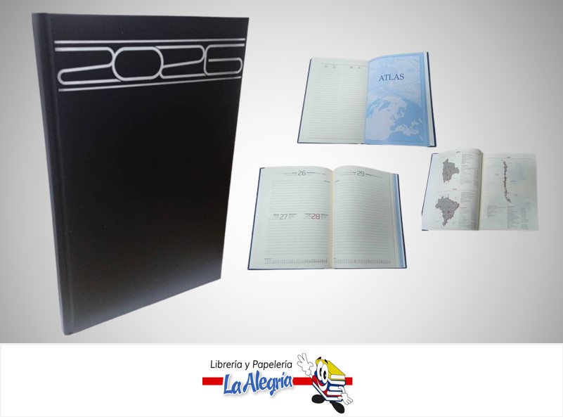 AGENDA 2026 DIARIA POSITANO NEGRO C01 MARCA ARTESCO