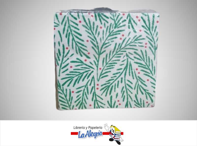SERVILLETA ESPIGAS DE NAVIDAD 12.4X12.4 PAQ. 20 UND MARCA HALLMARK