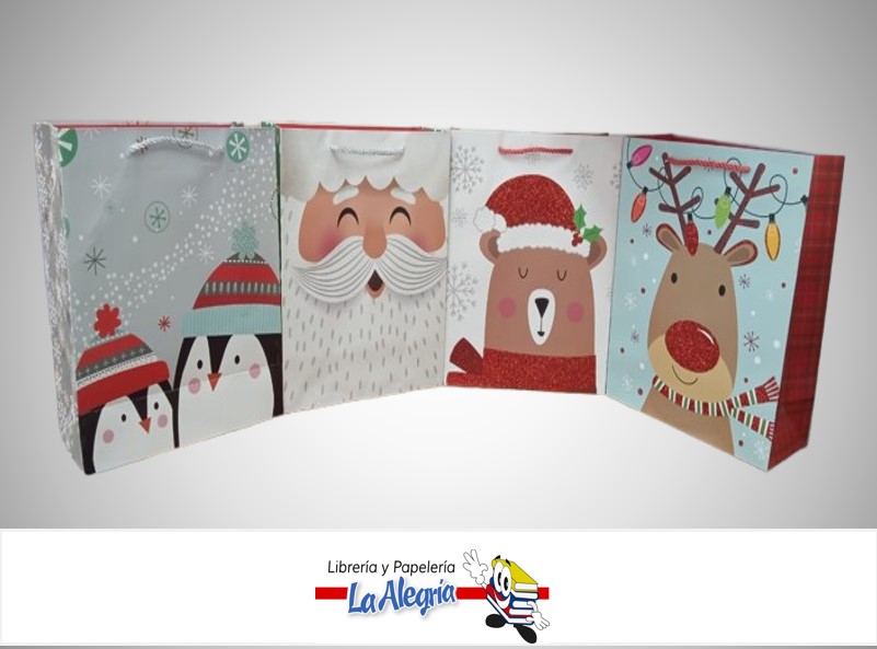 BOLSA DE REGALO NAVIDAD/RENO 32X26X12CM CVC-2301-M MARCA S/M