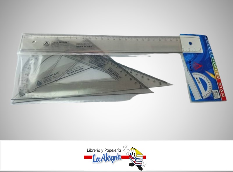 JUEGO DE GEOMETRIA 30CM 4PZ MARCA STAR