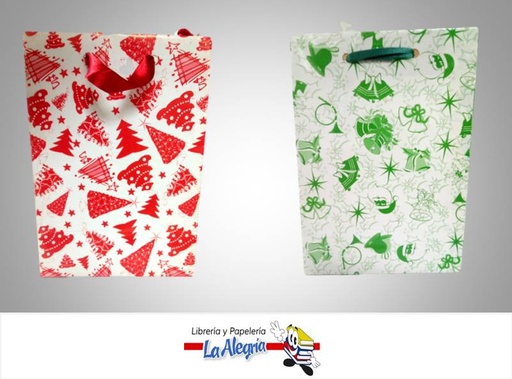 [106006031] BOLSA DE REGALO 18.2X12.8 DE NAVIDAD MARCA S/M