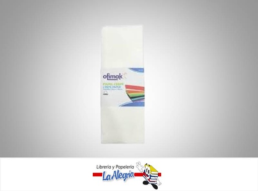 [781360870556] PAPEL CREPE 50X190CM BLANCO UND MARCA OFIMAK