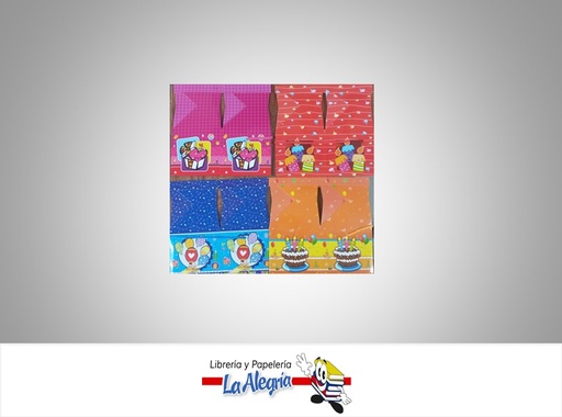 [6911018899200] CAJA DE REGALO PARA CUMPLEAÑOS 12X12X12 COLORES VARIOS MARCA S/M