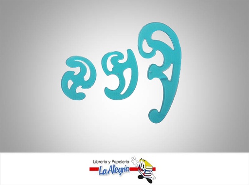 [6924238700065] PLANTILLA DE CURVAS P2811F AZUL 3PZ MARCA QUICK   