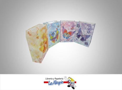 [6978021080049] BOLSA REGALO FASHION MARIPOSA 30X40X12CM MARCA S/M