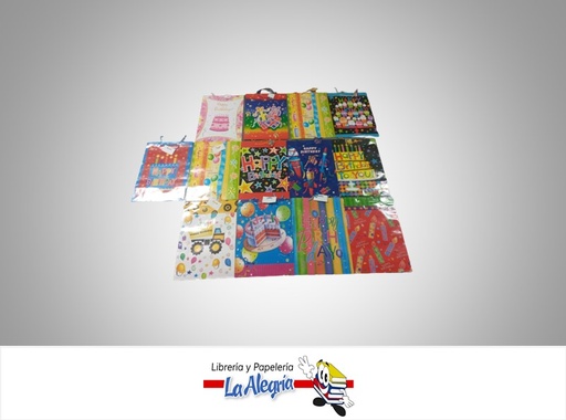 [6985475873011] BOLSA DE REGALO HAPPY BIRTHDAY 32X44CM MARCA S/M