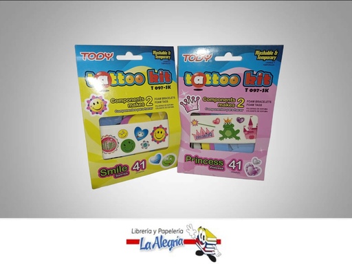 [7453015125061] FOAMI KIT TATTOO Y BRAZALETE PAQUETE MARCA TODY