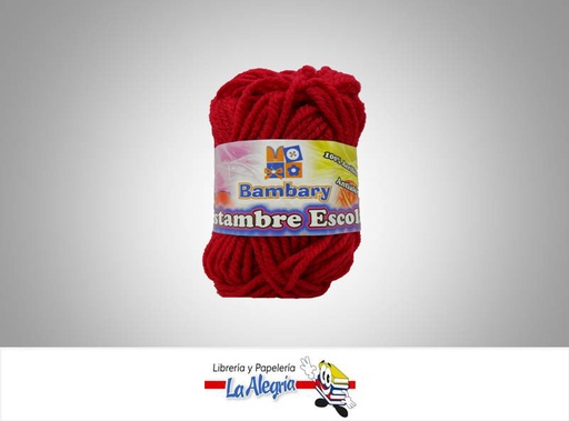 [7591018052516] ESTAMBRE ESCOLAR 12GR ROJO FRESA UND MARCA BAMBARY   