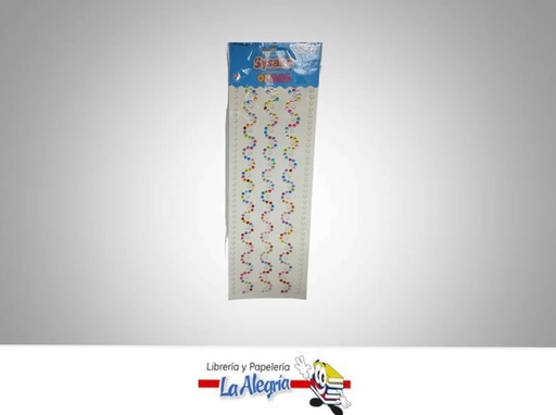 [7591213025056] GEMAS ADHESIVAS ONDAS MULTICOLORES MARCA SYSABE