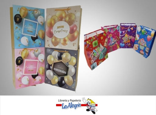[69566126001351] BOLSA REGALO FELIZ CUMPLEAÑOS 30X40X12 CM MARCA S/M