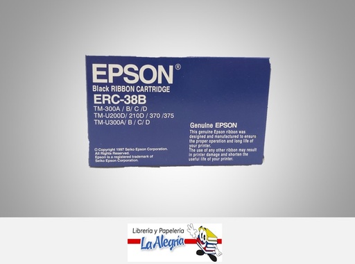 [010343380011] CINTA PARA IMPRESORA ERC38B TMU200 EPSON MARCA EPSON