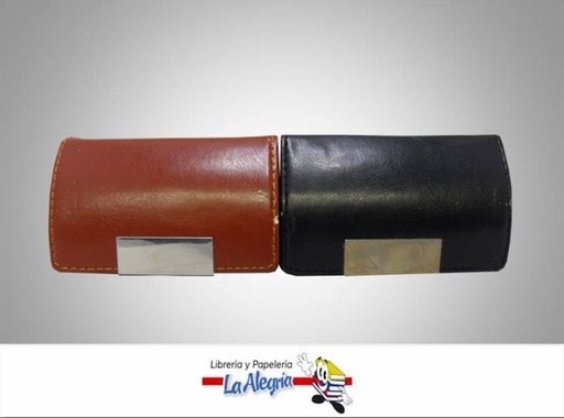 [012153] TARJETERO DE METAL C/CUERO MARCA S/M   