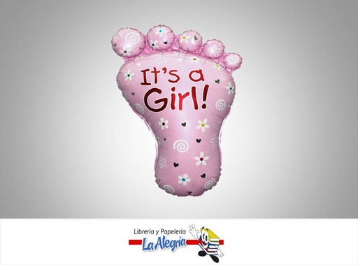 [026635076913] GLOBO FOIL 14'' IT'S A GIRL PIE UND MARCA ANAGRAM   