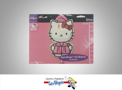 [026635121262] GLOBO FOIL 18'' HELLO KITTY GRADUACION U MARCA ANAGRAM   