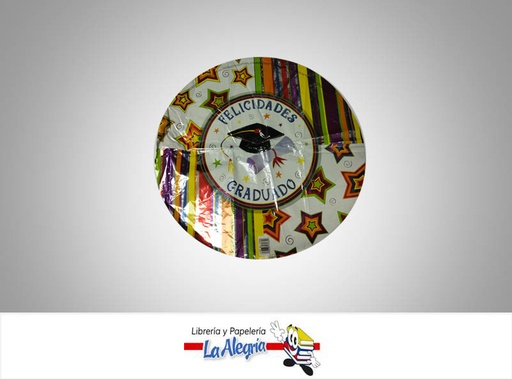 [026635139809] GLOBO FOIL 18 GRADUADO MARCA ANAGRAM   