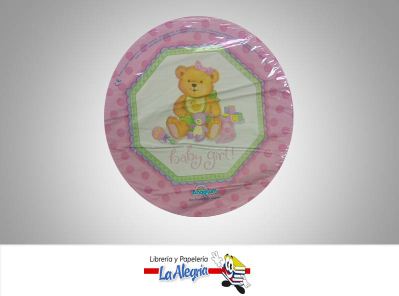 [026635142489] GLOBO FOIL 10 BABY GIRL OSITO UND MARCA ANAGRAM   