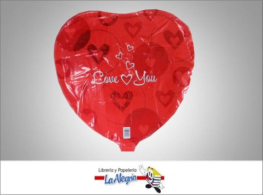 [026635149457] GLOBO FOIL LOVE YOU CORAZON 18 UND MARCA ANAGRAM   