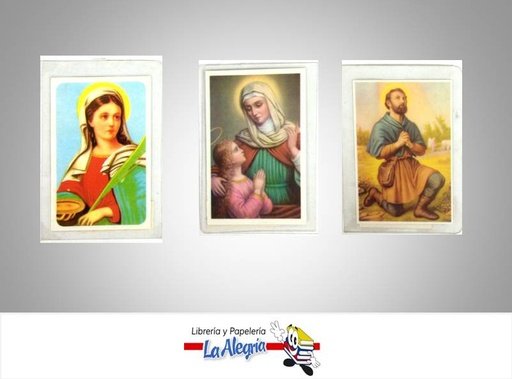 [037] ESTAMPAS DE SANTOS 4X5,8 CM VARIADO MARCA S/M   