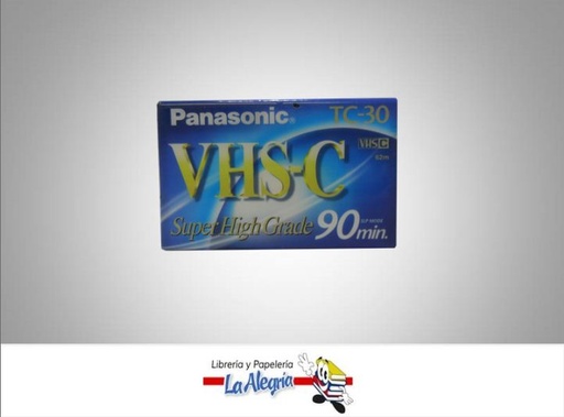 [037988011223] CINTA VHS-C TC-30 90MIN 10X6X2,5 CM MARCA PANASONIC   