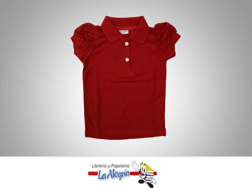 [04417415002] CHEMISE ESCOLAR T/02 ROJA UNIDAD MARCA BAMBINO   