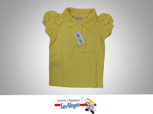 [04417419302] CHEMISE ESCOLAR T/02 AMARILLA UNIDAD MARCA BAMBINO   