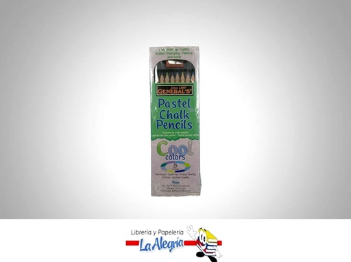 [044974470087] LAPIZ PASTEL SECO 8 COLORES FRIOS MARCA GENERALS