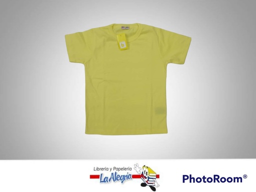 [05517448506] FRANELA ESCOLAR T/06 AMARILLA UNIDAD MARCA BAMBINO
