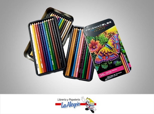 [070735928856] LAPICES DE COLORES CAJA DE METAL PREMIER 36 COLORES MARCA PRISMACOLOR