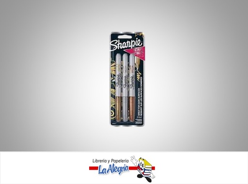[071641053649] MARCADOR METALIZADO DORADO/PLATA/BRONCE PUNTA FINA MARCA SHARPIE