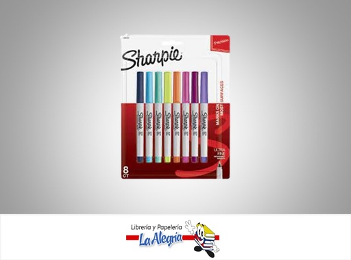 [071641074651] MARCADOR PERMANENTE PUNTA ULTRA FINA SET 8 UND MARCA SHARPIE