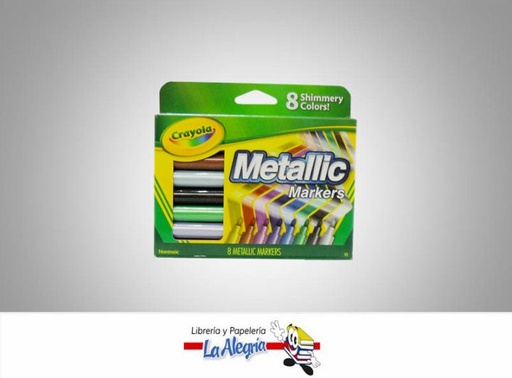 [071662286286] MARCADOR METALIZADO 8COLORES MARCA CRAYOLA   