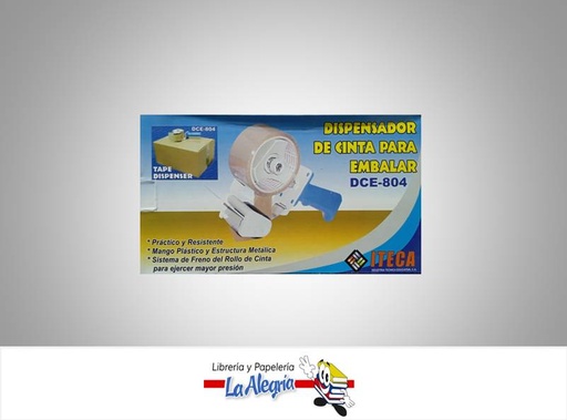 [07592302002323] DISPENSADOR DE CINTA PARA EMBALAR DCE-804 MARCA ITECA