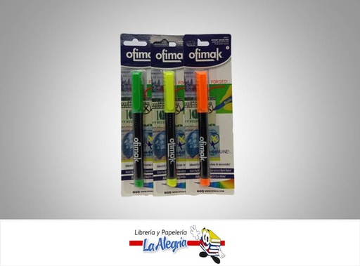 [781360870327] MARCADOR DETECTOR DE BILLETE FALSO OK527 MARCA OFIMAK