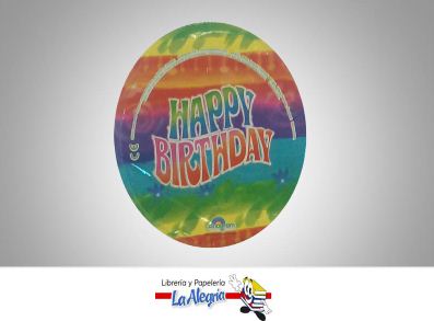 [07878] GLOBO FOIL 5'' HAPPY BIRTHDAY UND MARCA ANAGRAM   