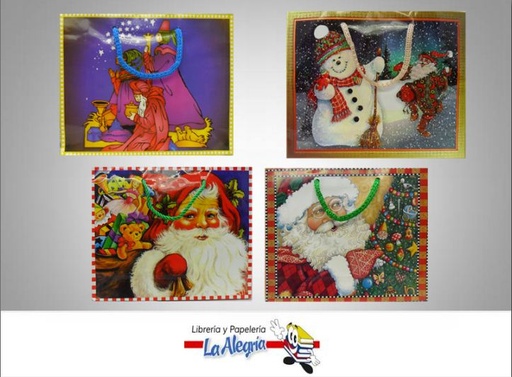 [091106190092] BOLSA DE REGALO 18.5X22 D/NAVIDAD MARCA KUCHIS   