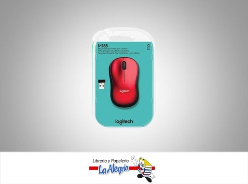 [097855094278] MOUSE INALAMBRICO M185 ROJO MARCA LOGITECH   