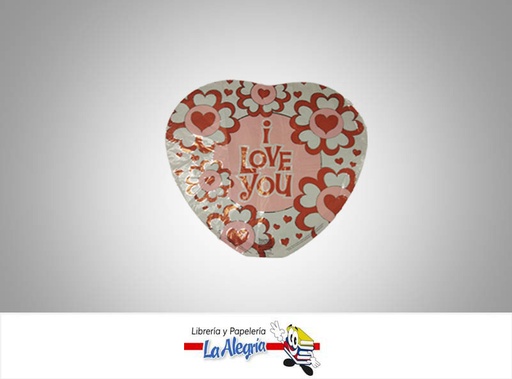 [098111779946] GLOBO FOIL 18 I LOVE YOU MARCA FIB   