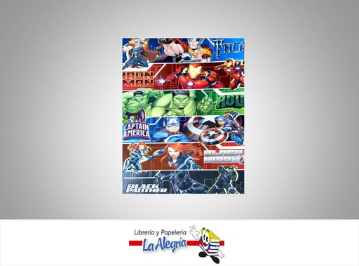 [10111092] PAPEL DE REGALO 48X68 CM AVENGERS 2 UND MARCA PRIMAVERA
