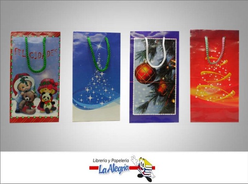 [10601006] BOLSA DE REGALO 25.5X14 D/NAVIDAD MARCA KUCHIS   