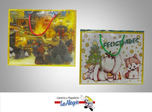[10619094] BOLSA DE REGALO 18.5X22 D/NAVIDAD MARCA KICHIS   