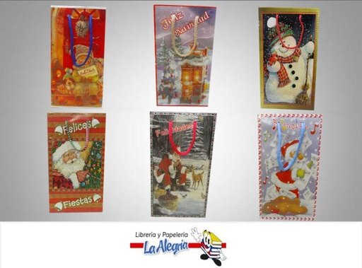 [10619100] BOLSA DE REGALO 25.5X14 D/NAVIDAD MARCA KUCHIS   