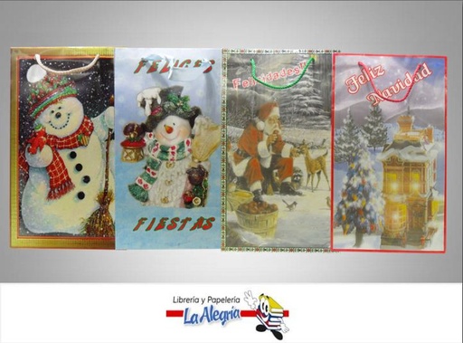 [10619209] BOLSA DE REGALO 36X21 D/NAVIDAD MARCA KUCHIS   