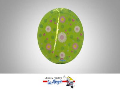 [10759] GLOBO FOIL 10 FLORES VERDE UND MARCA ANAGRAM   