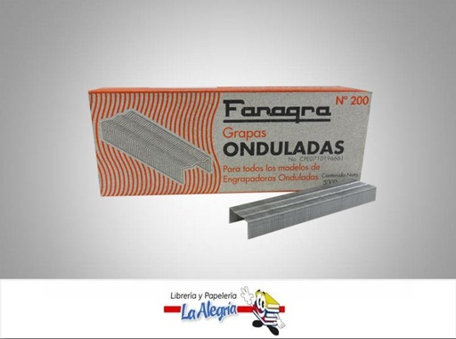 [14229] GRAPA CORRUGADA 5000UND MARCA FANAGRA   