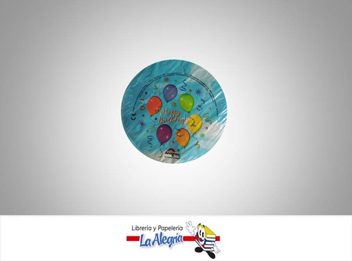 [14238] GLOBO FOIL 5 HAPPY BIRTHDAY AZUL UND MARCA ANAGRAM   