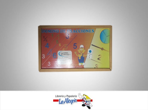 [1D001] DOMINO MADERA FRACCIONES REF 1D001 MARCA UNIVERSO DIDACTICO   