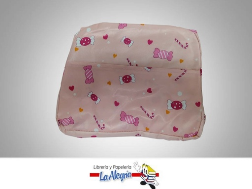[20300099R] LONCHERA TERMICA 18X22X12CM CARAMELO ROSA MARCA S/M