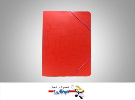 [30314016A] CARPETA PLAST C/LIGA CARTA ROJO MARCA L.O.   